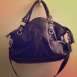 Black purse/baby clothes bundle