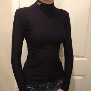 Under Armour ColdGear Fitted Black Longsleeve Mock