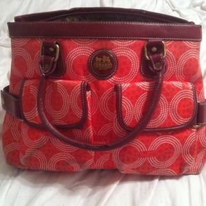 Red coach purse