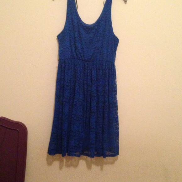 Forever 21 plus blue lace dress