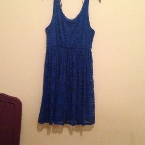 Forever 21 plus blue lace dress
