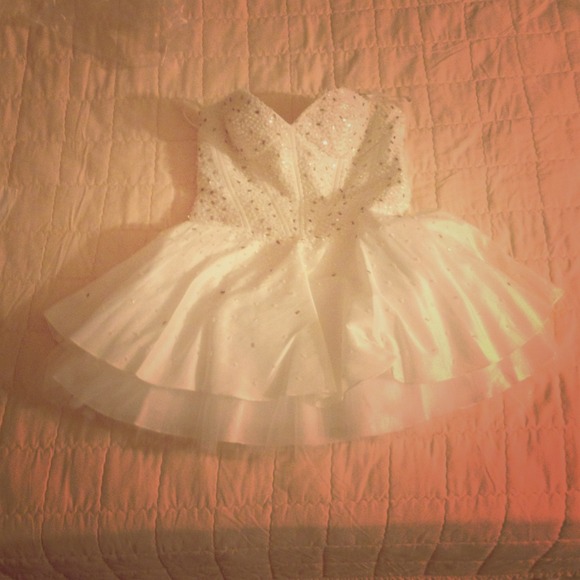 Formal White Studded Dress