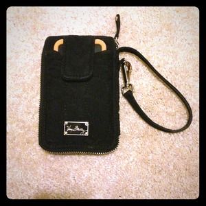 Black Quilted Vera Bradley Wristlet