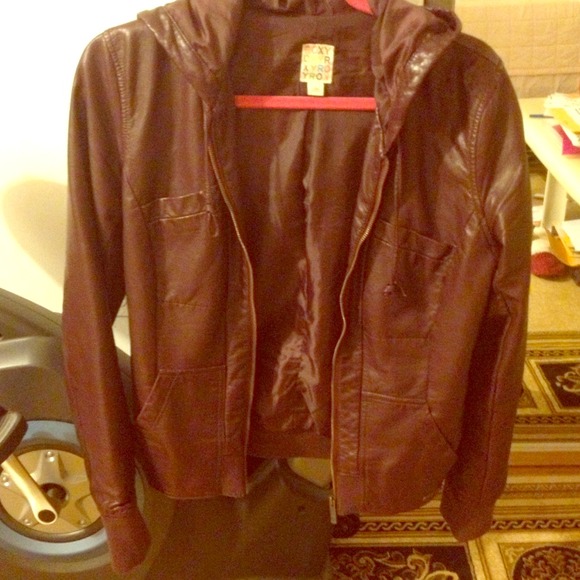 Maroon Leather Jacket