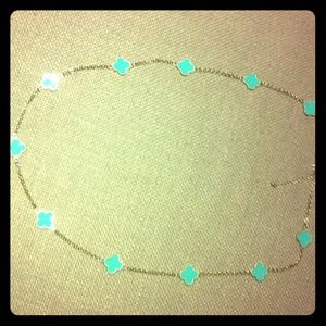 So pretty gold and Tiffany blue necklace