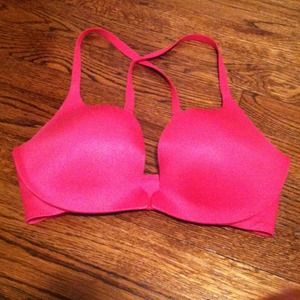 Hot pink Victoria's Secret bra.