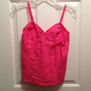 Cute Pink Embroidered Tank