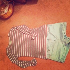 ❌Sold❌Grey stripped long sleeved shirt!