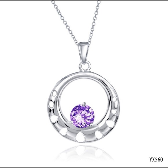 Sterling silver with rhinestone necklace