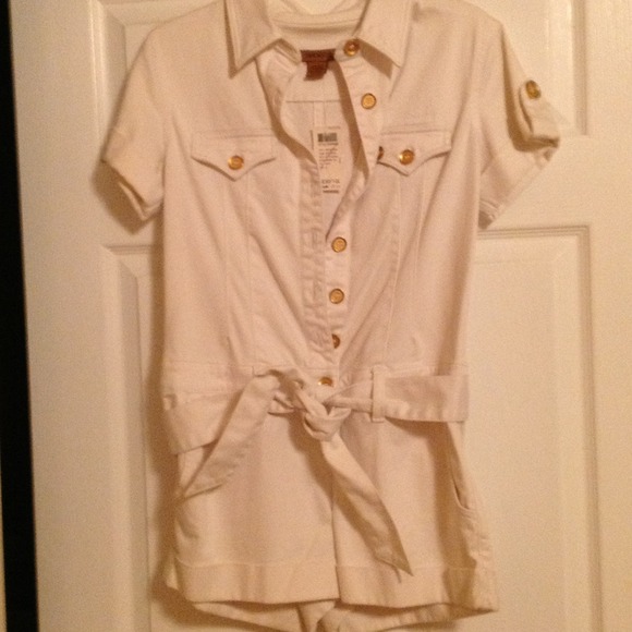 Overall shorts.