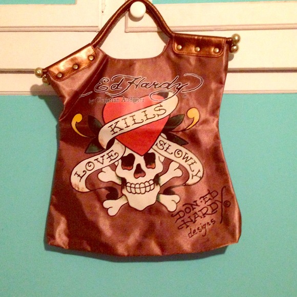 Ed hardy skull handbag