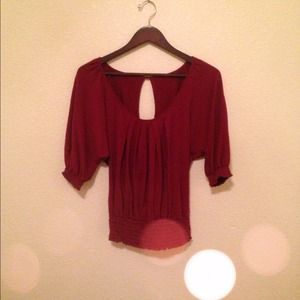 Burgundy blouse