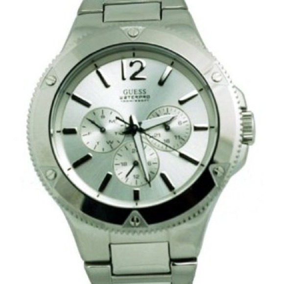 ⌚ SOLD ⌚GUESS MENS STAINLESS STEEL WATCH G96059G