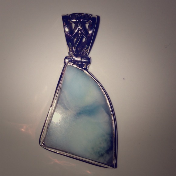 Larimar sterling silver 925 pendant