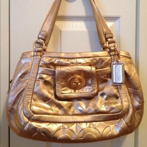 Beautiful Bronze Coach Shoulder Bag RESERVED!!!!