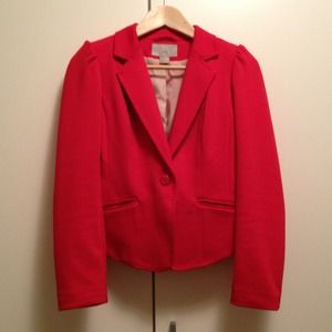 H&M knit blazer in red