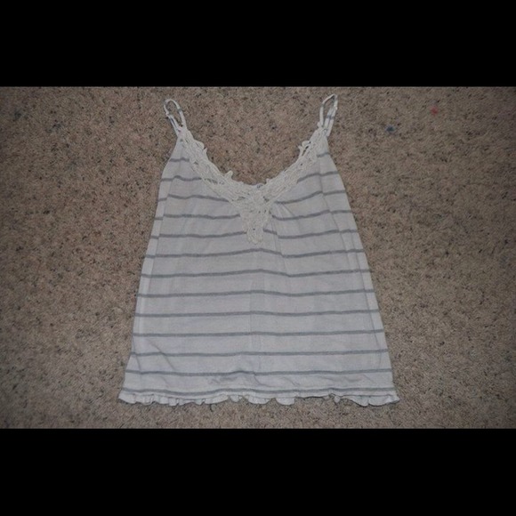Crochet striped tank