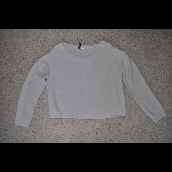 Beige off the shoulder sweater