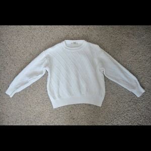 White patterned sweater