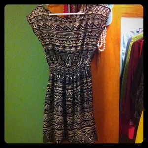 Tribal print mini dress w/ open back ✋✋ HOLD✋✋