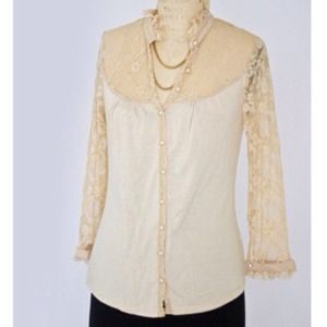 Lace 3/4 sleeve blouse