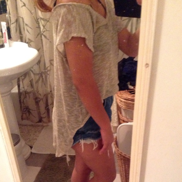 *REDUCED PRICE* Cute Light brown crop top! - Picture 2 of 4