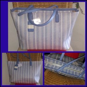 Coach - coated canvas spring time bag w/tags
