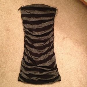 Strapless striped tube dress by Express