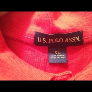 Red polo shirt