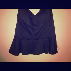 Peplum and Mesh Tube Top Plus Size 3x