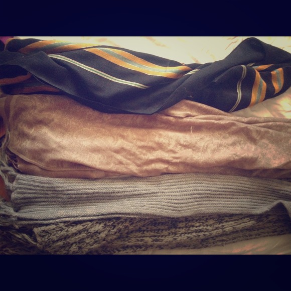 Lot of scarves