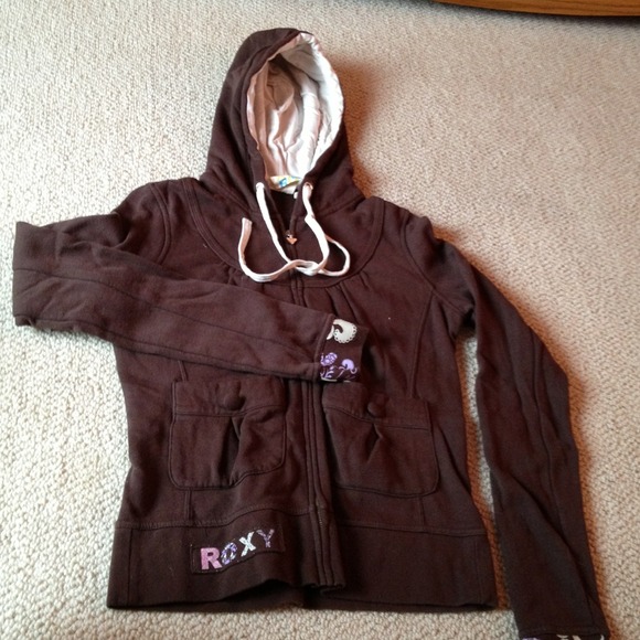 Brown Roxy zip-up jacket - Picture 2 of 4