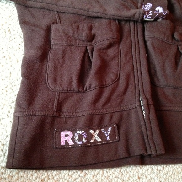 Brown Roxy zip-up jacket - Picture 3 of 4