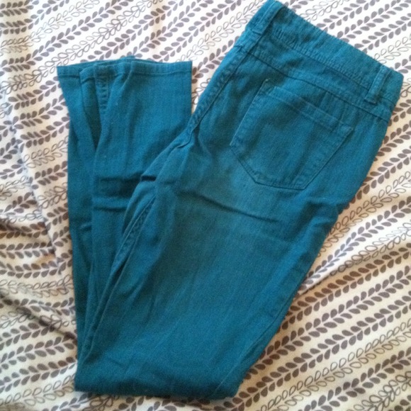 Turquoise colored skinny jeans - Picture 1 of 1