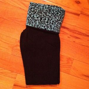 Leopard black leggings