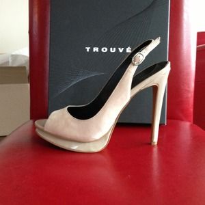Trouvé nude suede heels