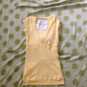 Hooded abercrombie and fitch striped v neck