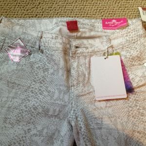 white print jeans. RESERVED