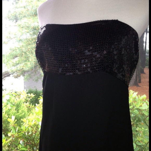 Ann Taylor sequin top LBD w/ detachable straps NWT - Picture 2 of 4
