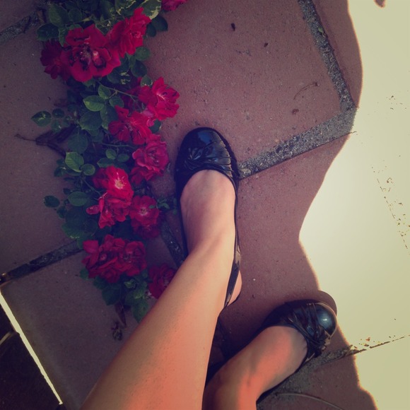 AE shiny black wedge heels - Picture 1 of 2