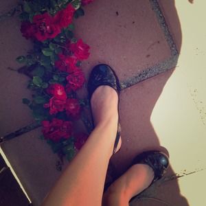 AE shiny black wedge heels