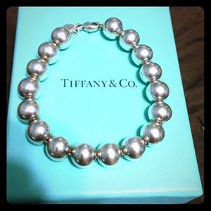 Authentic Tiffany ball bead bracelet 7.5