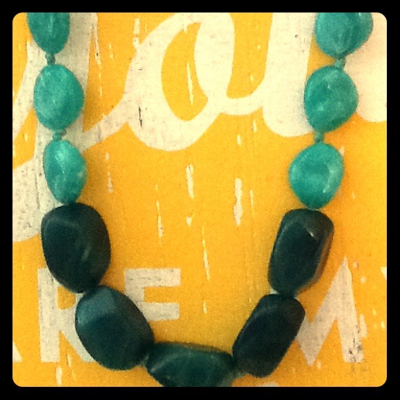 Mint and jade statement necklace