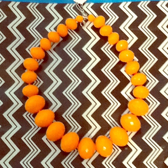Orange statement necklace