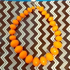 Orange statement necklace