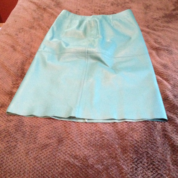 Sold❗❗Turquoise Leather skirt