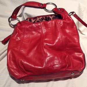B. Makowski large red hobo bag.