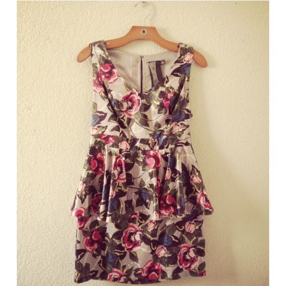Floral Peplum Dress