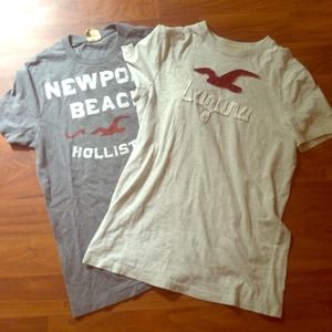 2 men's hollister tshirts size medium