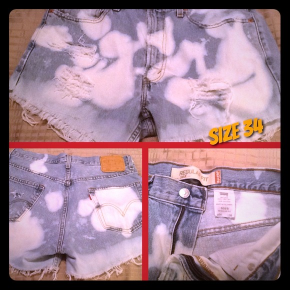 Distressed high waisted shorts